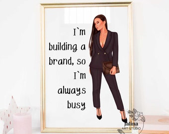 Girl Boss Wall Art, Boss Babe Wall Art, Girl Boss Decor, Girl Boss Gift, Girl Boss Motivational Quote| DIGITAL DOWNLOAD