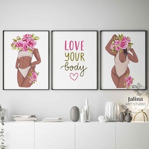 Body Positive Art Prints: Self Love Quote Set (Digital Download)