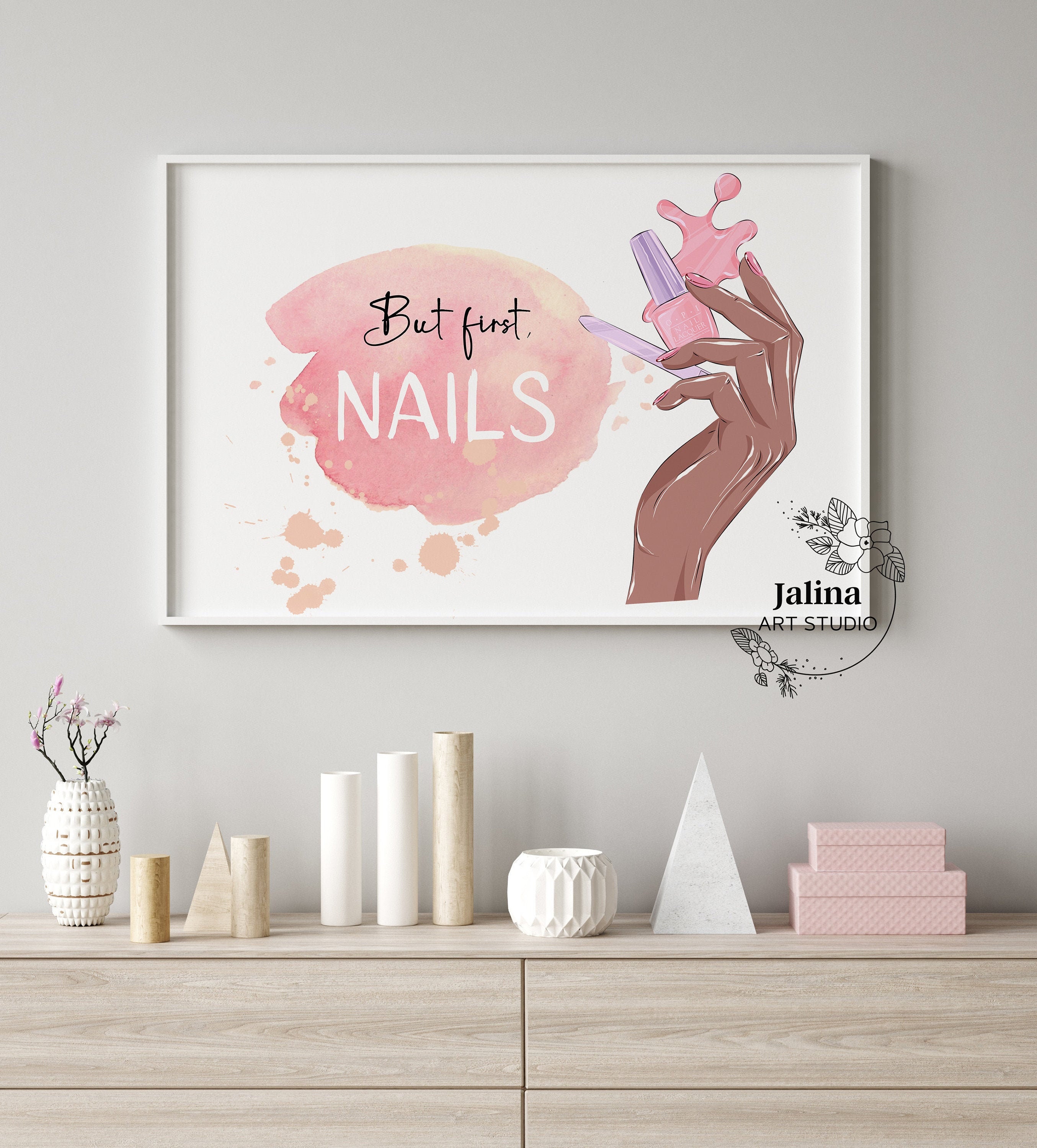 Nail Salon Decor, Nail Printable Wall Art, Nail Room Decor, Nail