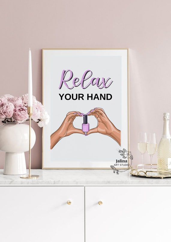 Nail Salon Wall Art, Nail Tech Room Decor, Set of 3 Prints for