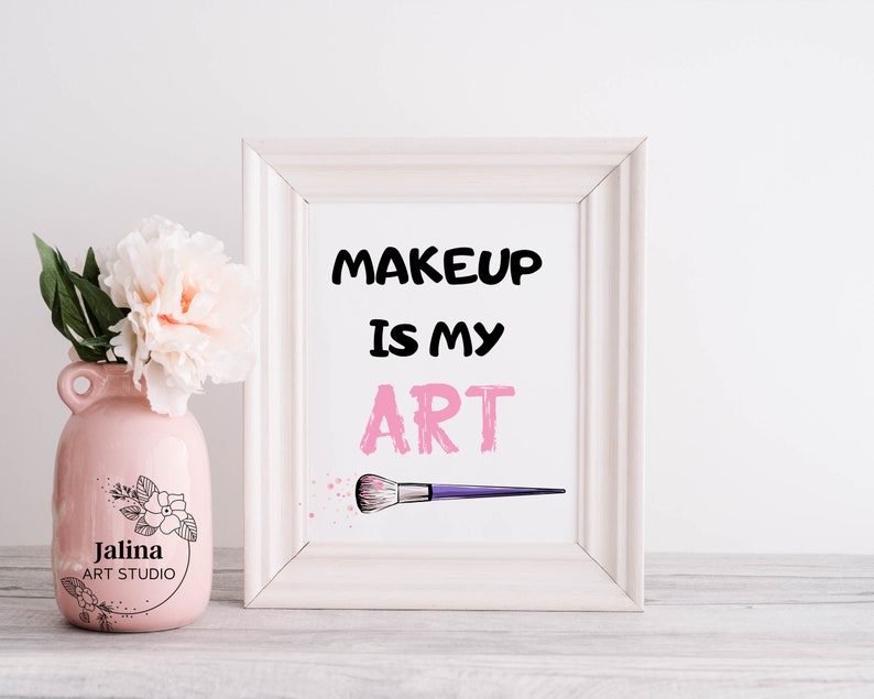 Makeup Wall Art Makeup Prints Beauty Salon Decor Glam Wall Etsy