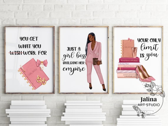 Nail Salon Wall Art, Nail Tech Room Decor, Set of 3 Prints for