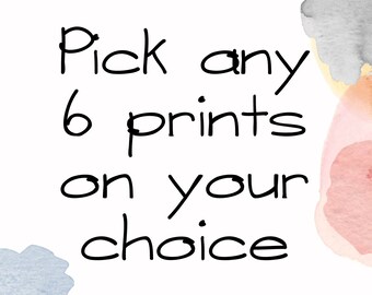 Order custom posters set of 6 prints