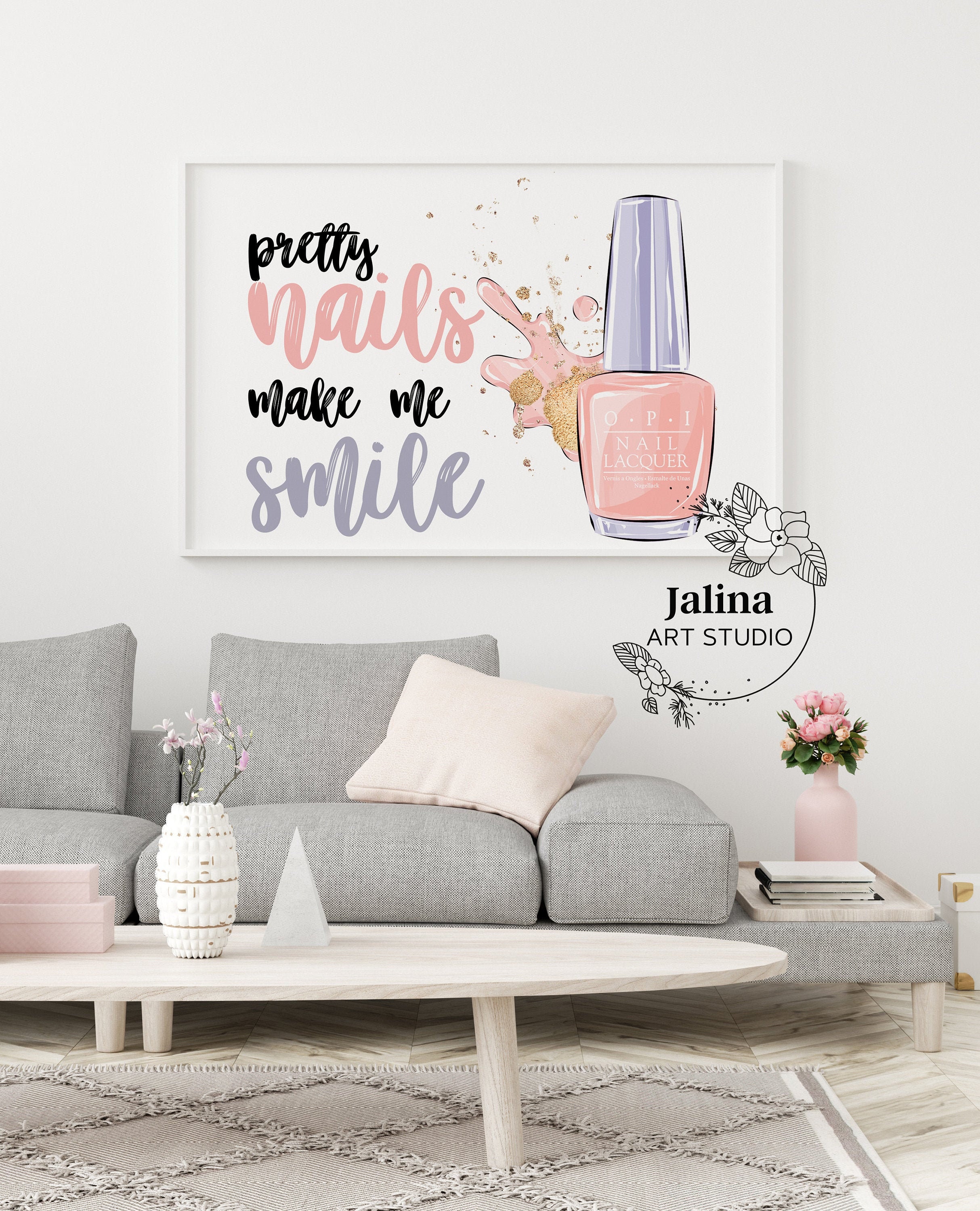 Nail Salon wall decor Printable Wall Art Nail room decor | Etsy