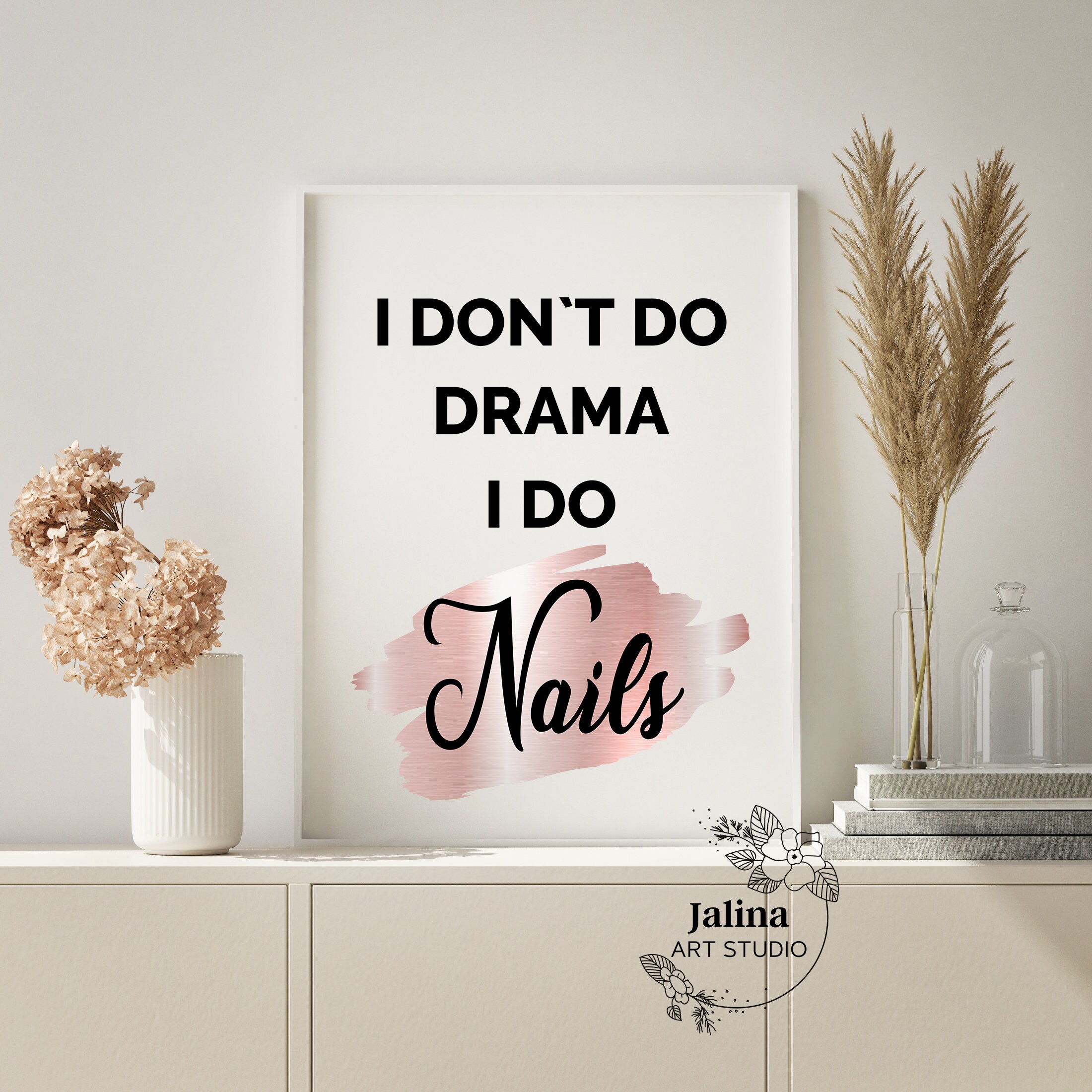 Nail tech quote Nail salon wall art nail salon poster Etsy