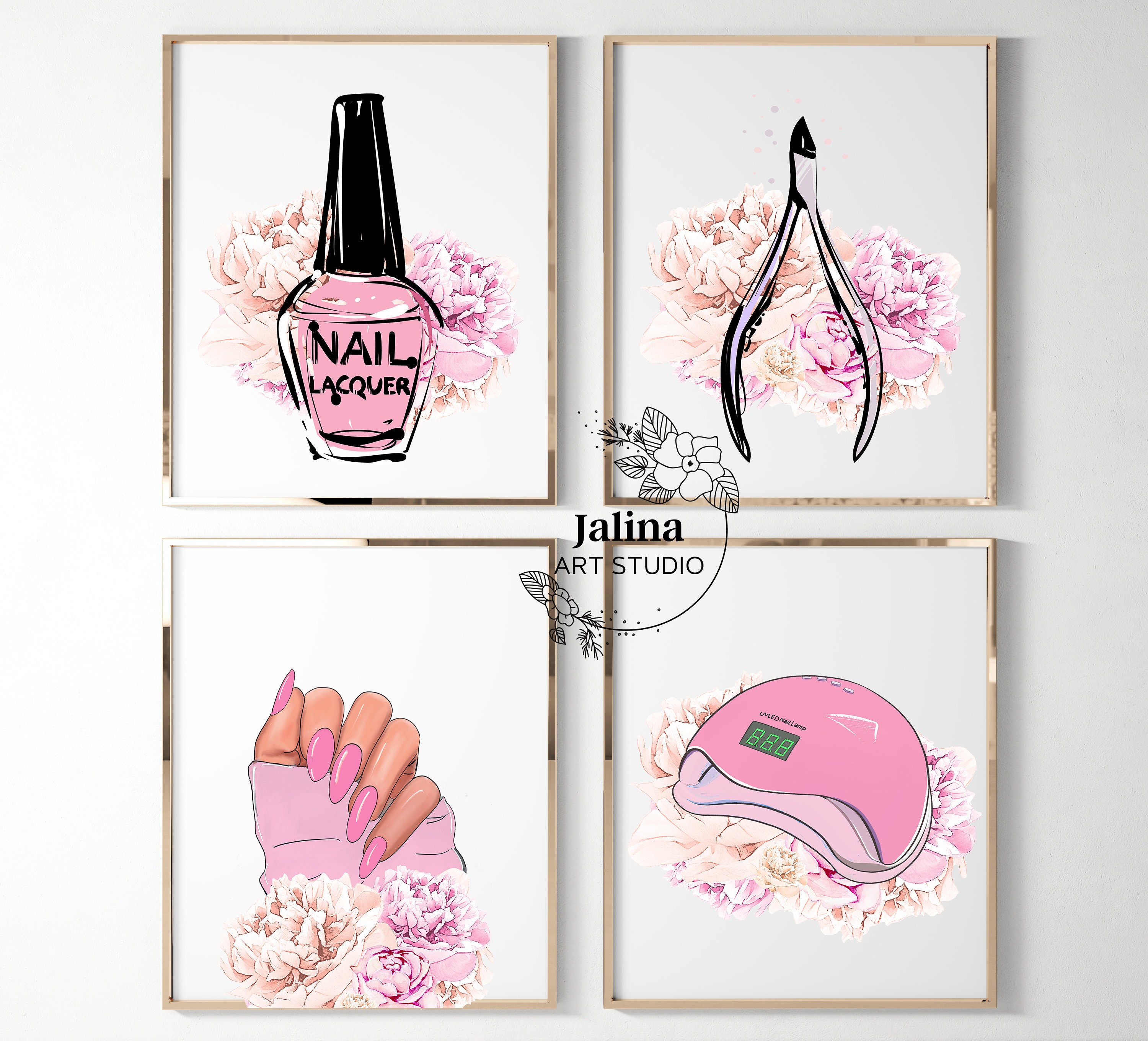 Nail Salon Decor gallery wall set Beauty Salon Decor Nail - Etsy México