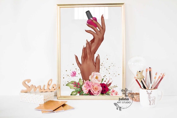 Nail Tech Wall Decor Nail Salon Wall Art Nail Studio Decor Nail