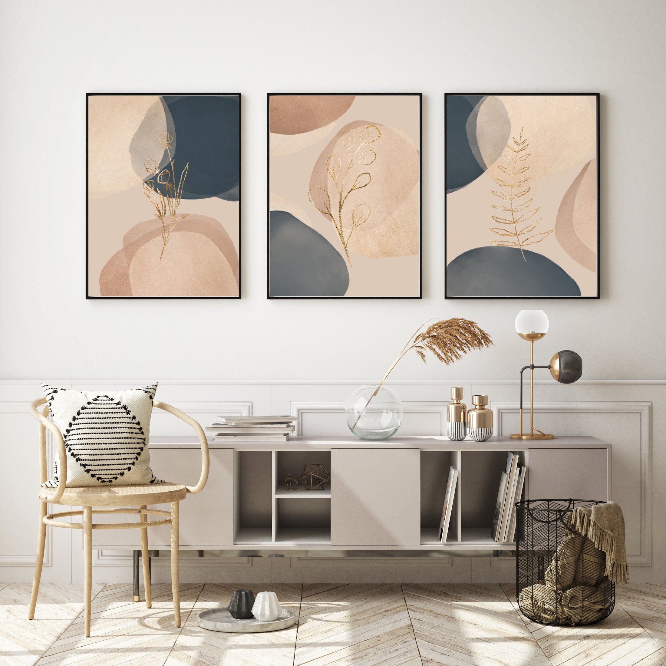 3 Piece Wall Art for Above Bed Decor Aesthetic Boho Printable Etsy UK