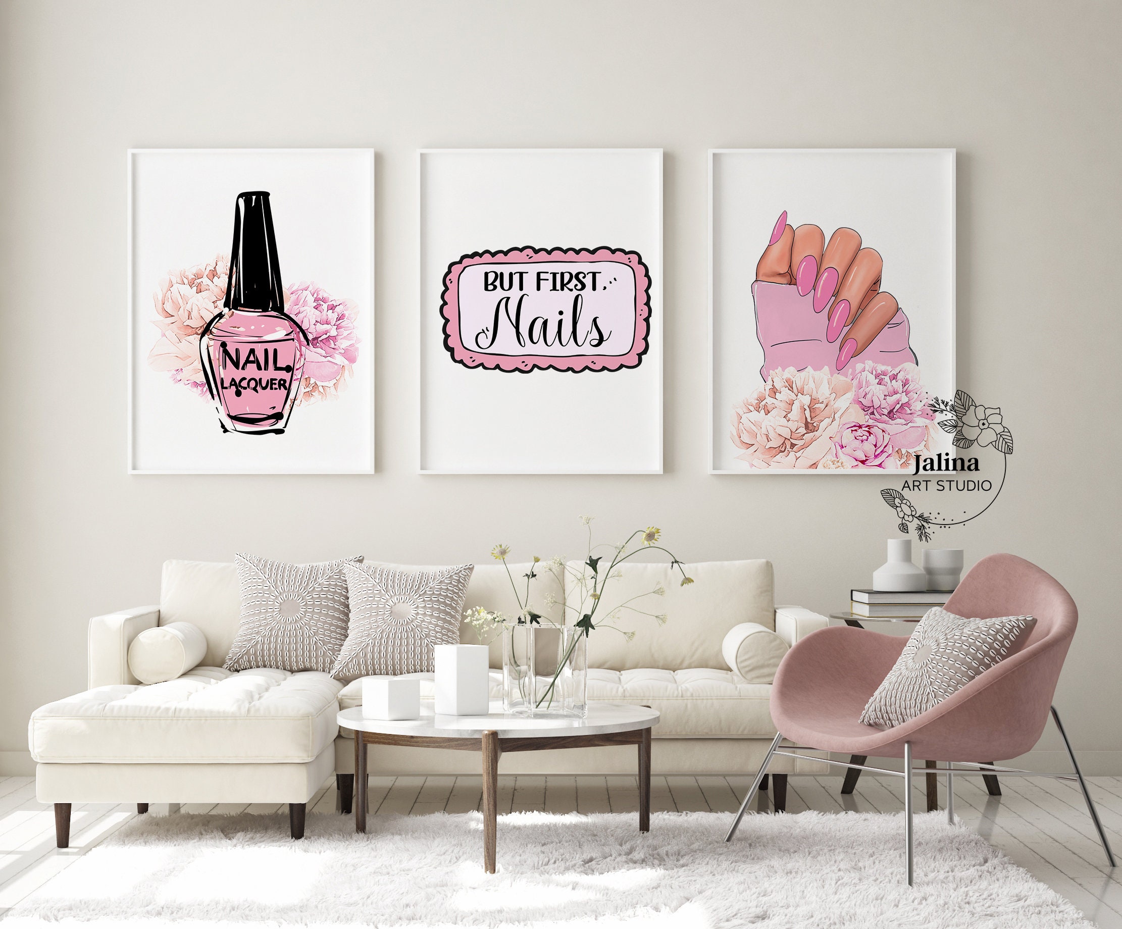 3. Contemporary Nail Salon Wall Art - wide 6