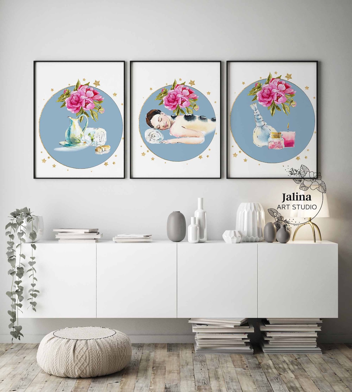 Spa Decor Spa Salon Wall Art Set of 3 Prints Massage Room Etsy
