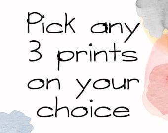 Order custom posters set of 3 prints