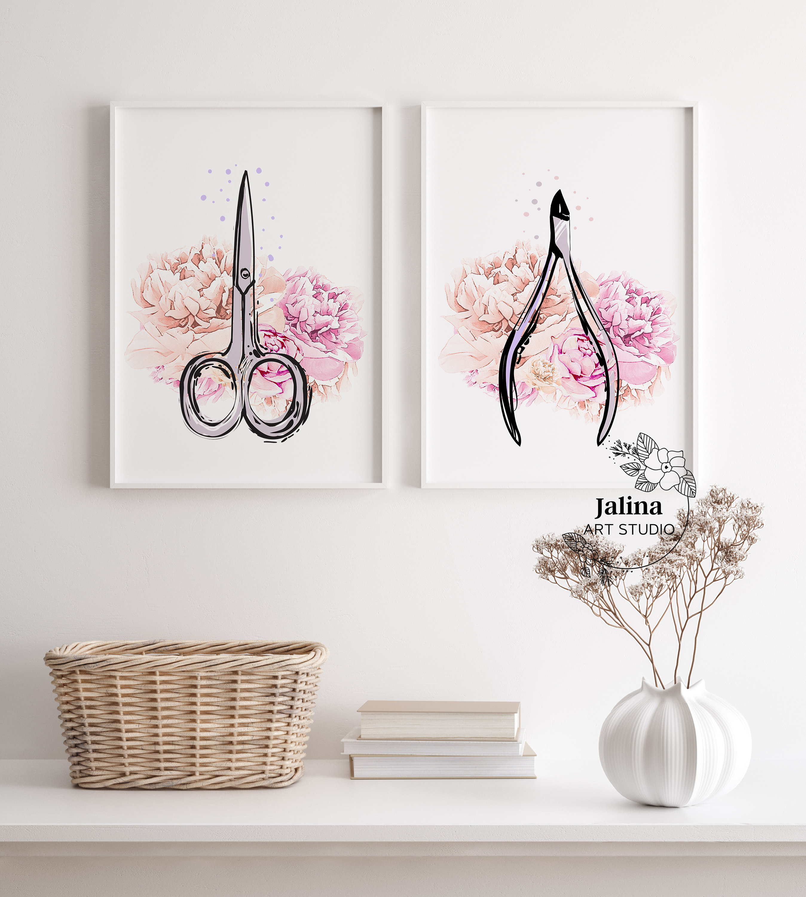 Nail Salon Wall Art Instant Download Nail Salon Decor With | Etsy