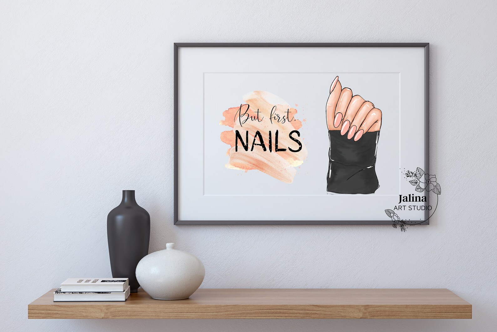 Nail Poster for Nail Studio Decor Nail Quote but First Nails Etsy