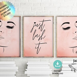 Lash Salon Wall Art: Lash Quote Posters, Beauty Studio Decor (Digital Download)