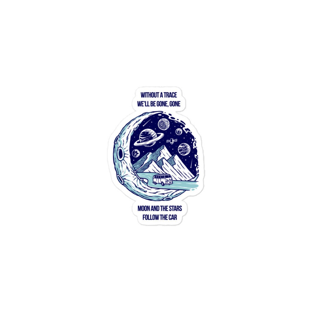 Moon & Stars Car Trip Sticker - High Opacity Vinyl - Etsy