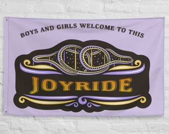 Joyride Rollercoaster Flag: Polyester Wall Decor