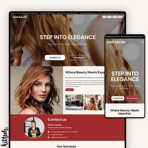 Wix Studio Friseur Vorlage | Elegante und Moderne Website für Hairstylists | Präsentiere Dienstleistungen, Preise und Kundenempfehlungen ganz einfach