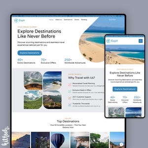 Wix Studio Travel Website Template: Tour Operator Booking