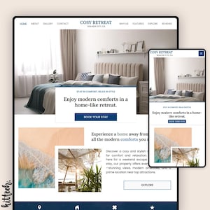 Beach House Wix Studio Website Template: Vacation Rental, Airbnb