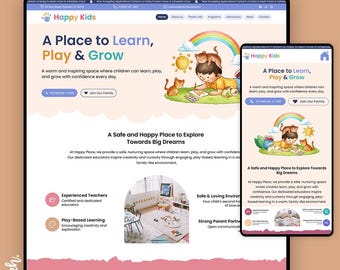 Wix Studio Kids Care Template: Preschool & Daycare Website Design