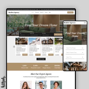 Grundbesitz Wix Studio Listings-Vorlage für Realtors | Hier gibt es eine Top 100% Suchfunktion, kein Code, keine Massenware Objekt, Kontaktformular, Blog
