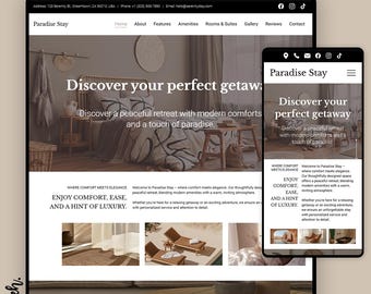 Vacation Rental Website Template: Wix Studio Design