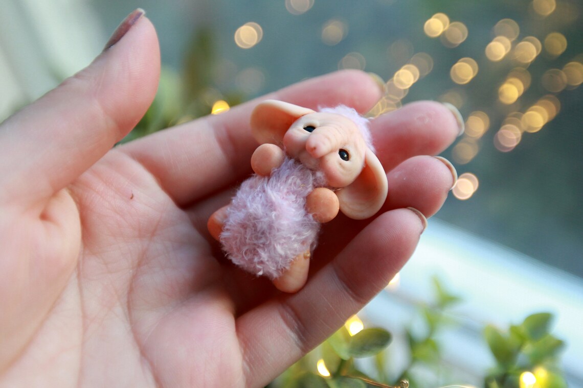Cute miniature elephant Etsy
