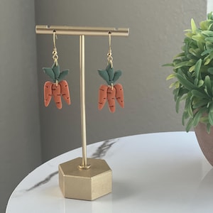 Carrot Clay Dangle Earrings