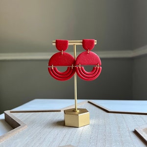 The Riverside in Red Clay Earrings