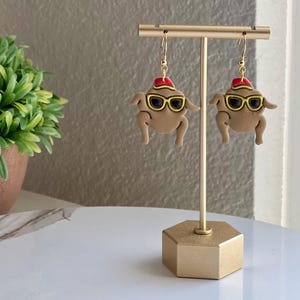 Friendly Turkey Clay Earrings