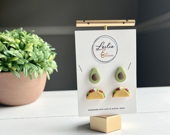 Taco Clay Stud Earring Set