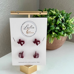 Texas Aggie Thumb Clay Stud Pack