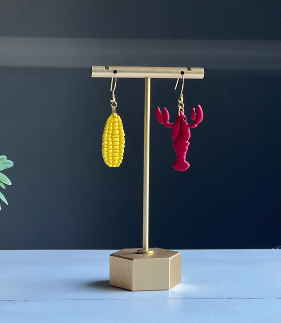 Crawfish Boil Clay Earrings