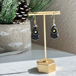 Polar Christmas Train Clay Earrings