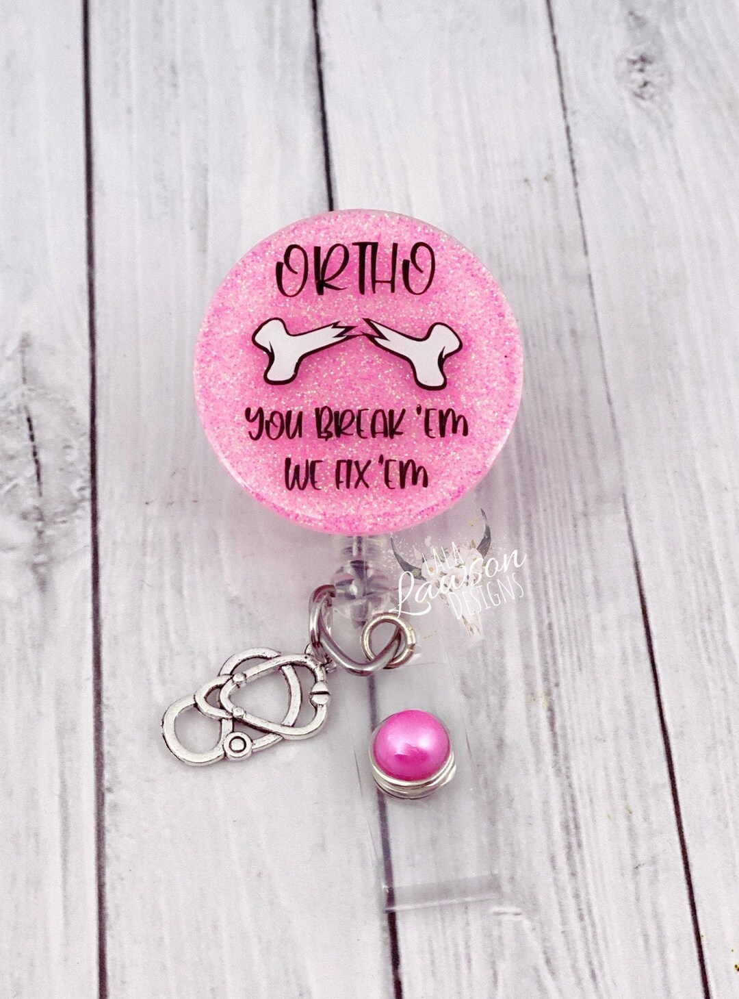 Ortho Badge Reel Medical ID Retractable 360 Swivel Reel Etsy