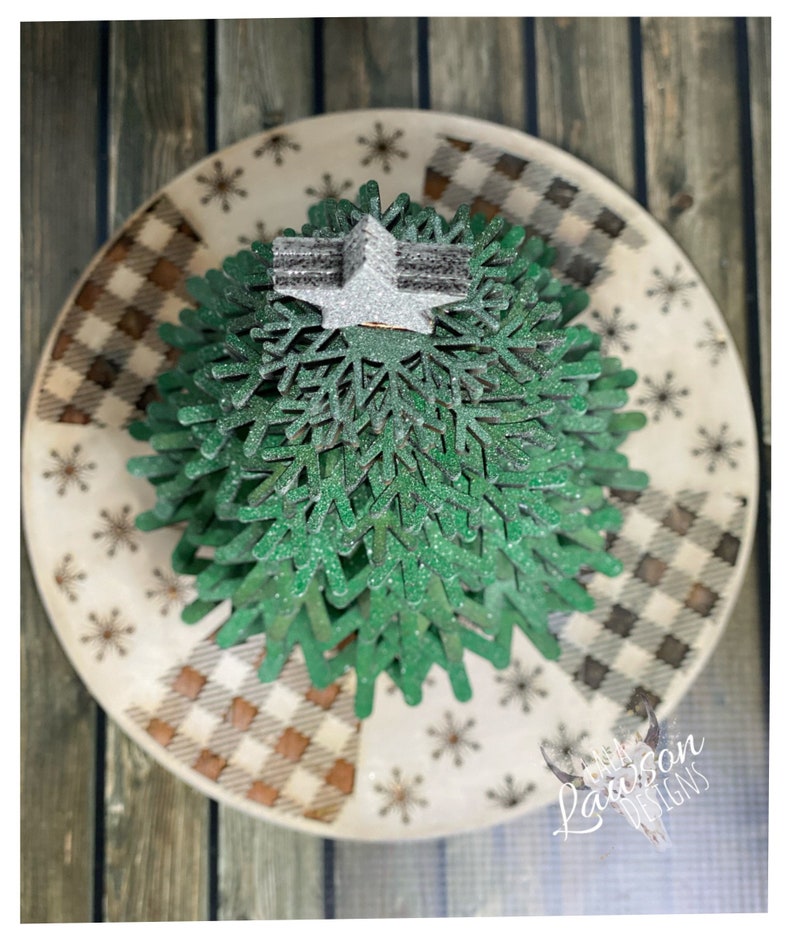 Download Laser Ready SVG Glowforge File Layered Snowflake Tree | Etsy