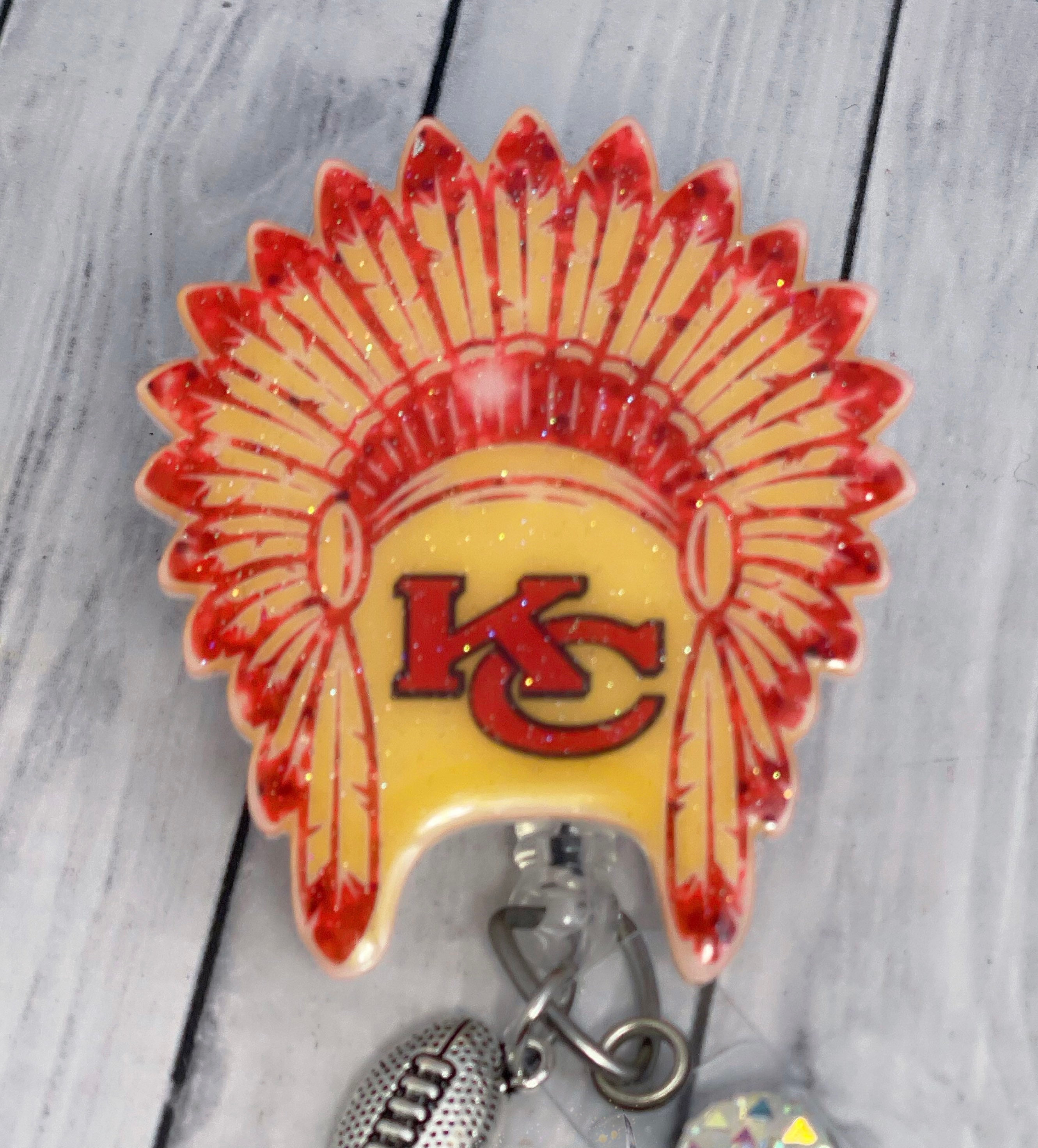 Kansas City Chiefs, KC Chiefs Lanyard, Football Lanyard, 1 Wide ID Lanyard,  Co-worker Lanyard, Teacher Lanyard, Gifts 