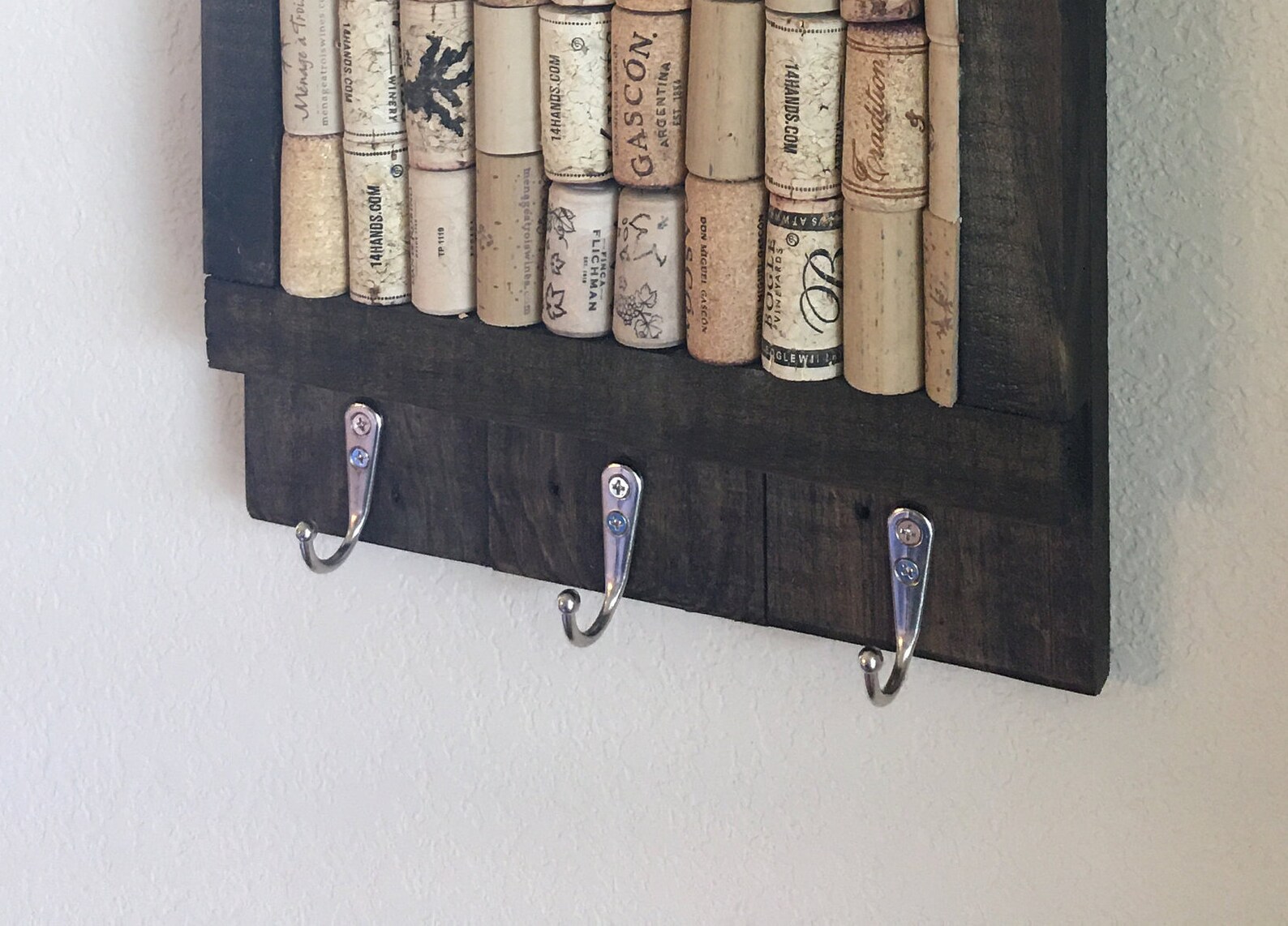 Wine Cork Bulletin Board Key Rack Etsy