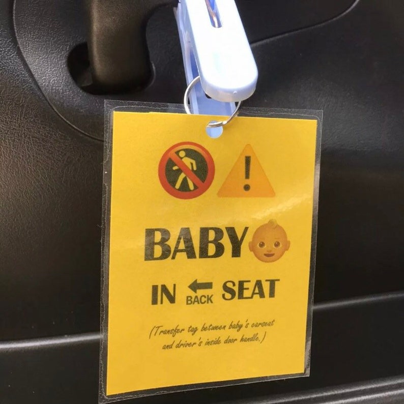Baby In Car Reminder Tag Hyperthermia Hot Car Death Prevention