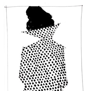 woman POLKA DOT coat