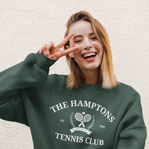 The Hamptons Tennis Club Sweatshirt - Vintage Sweatshirt - Aesthetic Sweatshirt - Retro Crewneck