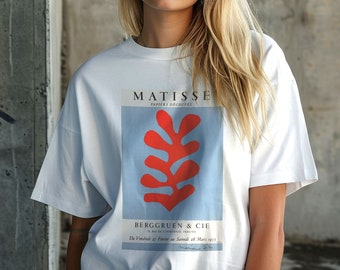 Matisse Poster T-Shirt Art Shirt Graphic Tees For Women Aesthetic Tshirt Abstract Painting Top Trendy Summer Shirt