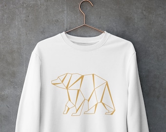 Polar Bear Crewneck Sweatshirt - Minimalist Christmas Jumper - Aesthetic Clothing - Ski Sweatshirt - Oversized Sweatshirt