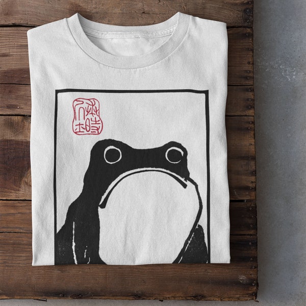 Matsumoto Hoji Sad Unimpressed Depressed Frog T Shirt - Japanese Tshirt - Aesthetic t shirt - Frog Tshirt