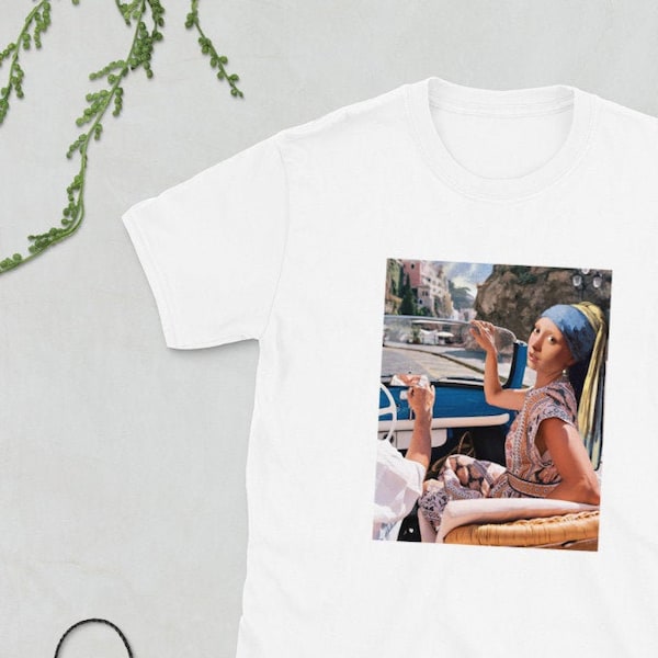 Girl With Pearl Earring + Van Gogh Holiday Unisex T-Shirt - Classical Art Hipster - Aesthetic - Art Hoe - Funny Fine Art Tee