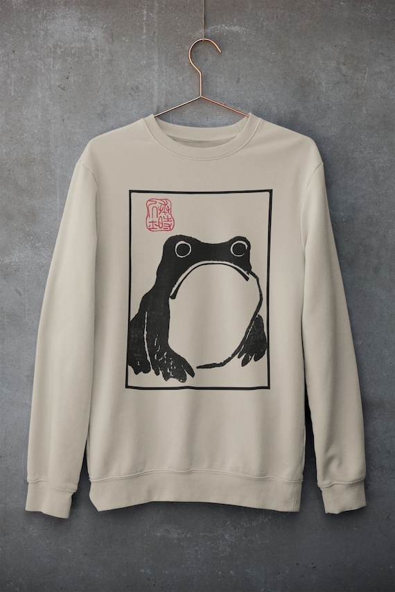 Unimpressed Frog Crewneck Sweatshirt Vintage Sweatrshirt Matsumoto Hoji Frog Jumper Aesthetic Crewneck Japanese Crewneck Etsy