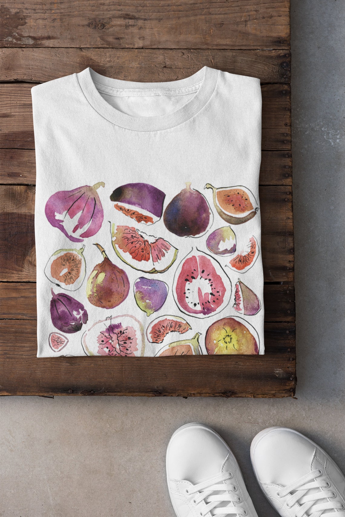 Figs T Shirt Abstraktes Botanisches TShirt Obst Tshirt Etsy