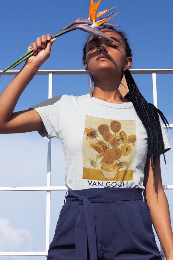 pære zebra rørledning Vincent Van Gogh Sunflowers T-shirt Aesthetic Art T-shirt - Etsy