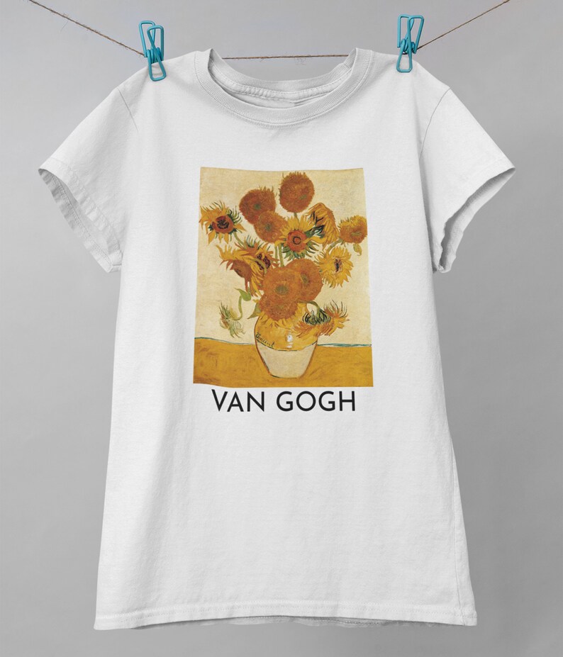 Vincent Van Gogh Sunflowers Tshirt Aesthetic Art Tshirt Etsy