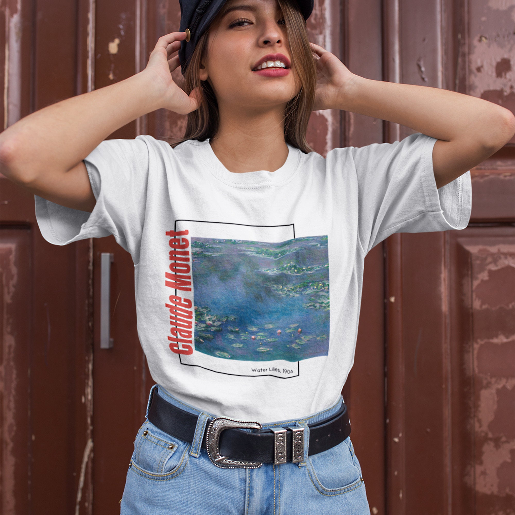 クロード・モネ 睡蓮 ユニセックス アート T シャツ - 美的 T クロード・モネ 睡蓮 ユニセックス アート T シャツ - 美的 T